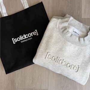 Solidcore Solidays 2025 Gray Embossed Mockneck Sweatshirt